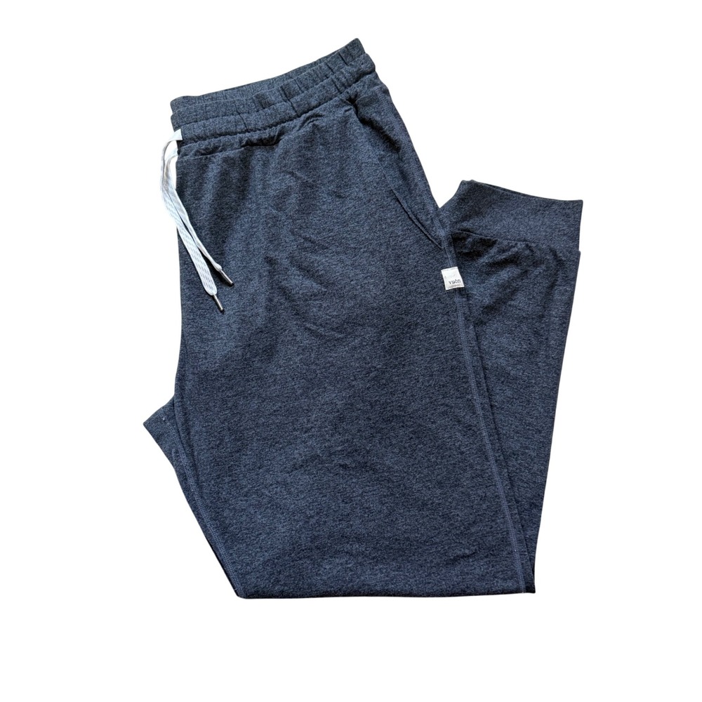 Vuori Performance Joggers Mens Large Charcoal Gray Heather Drawstring Sweatpants